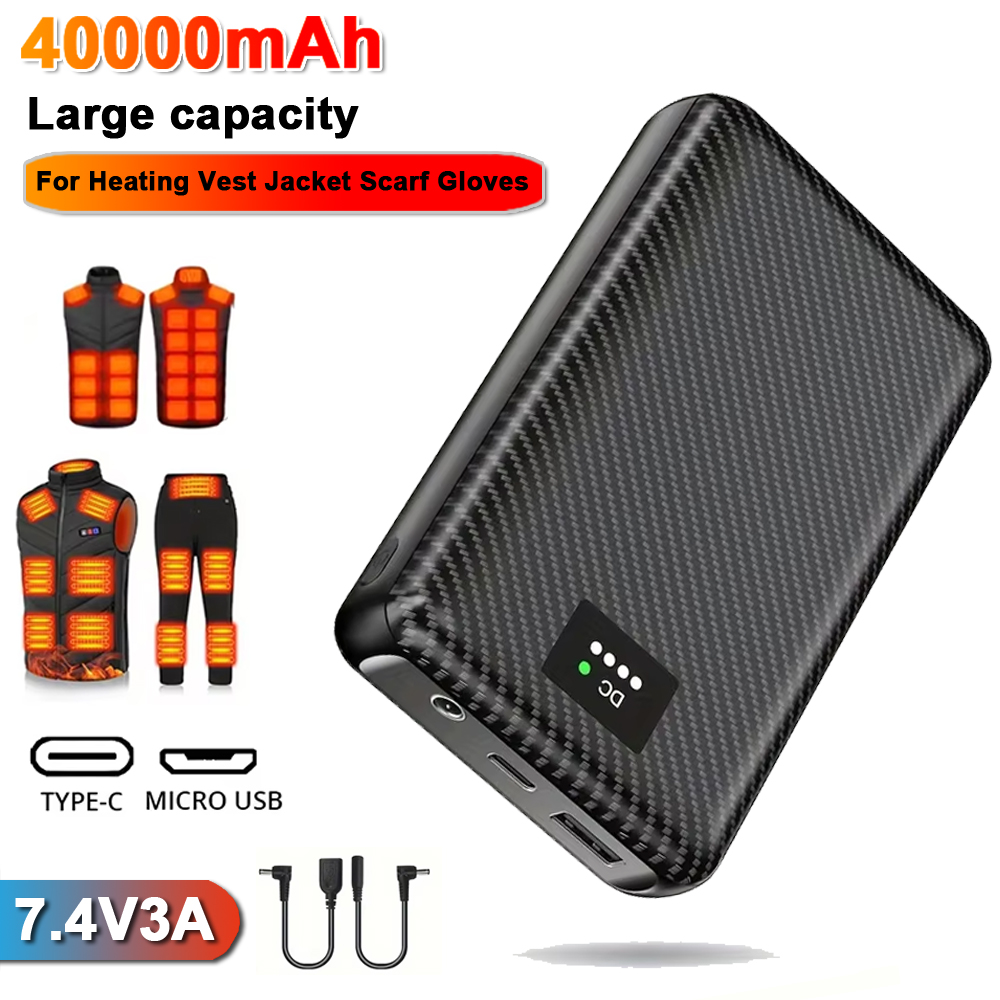 Heated Vest Battery - Ranwomen 30000/40000mAh Powerbank for Heated Vest