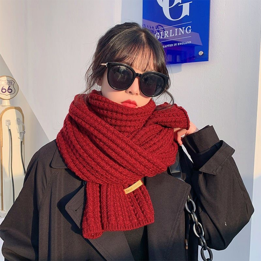 Thick Cable Knit Warm Cashmere - Wool Scarf Men avaliação e preço