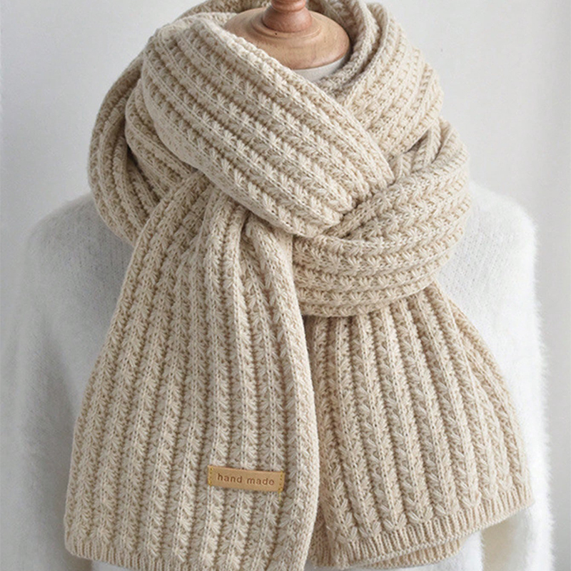 Thick Cable Knit Warm Cashmere - Wool Scarf Men avaliação e preço
