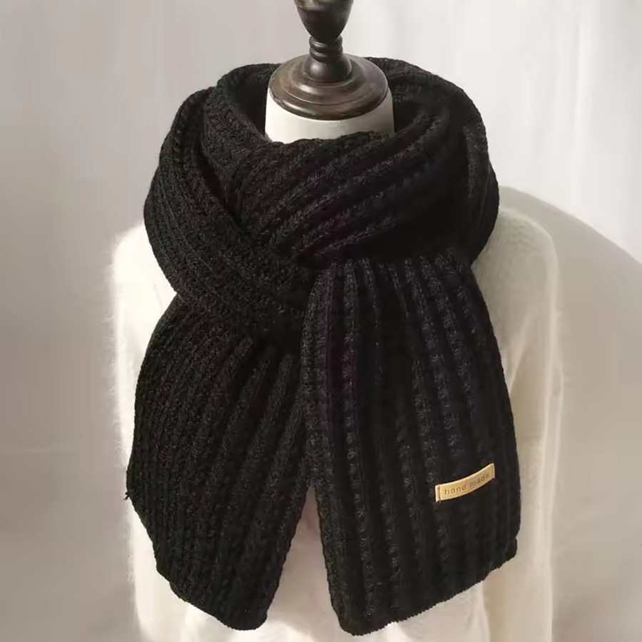 Thick Cable Knit Warm Cashmere - Wool Scarf Men avaliação e preço