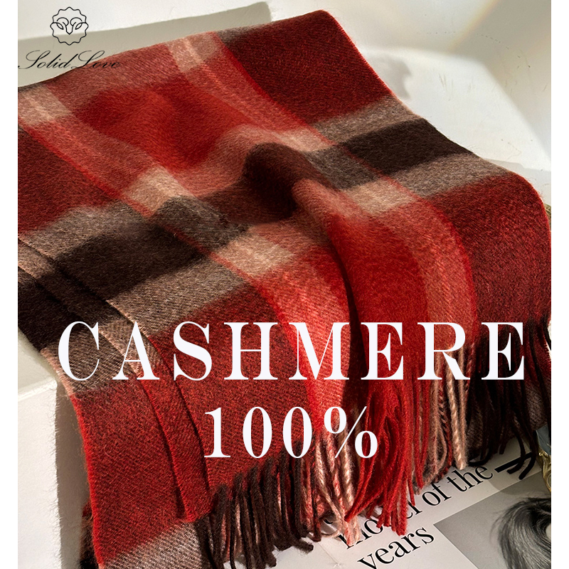 100% Cashmere Scarf   Plaid  W - Wool Scarf Men avaliação e preço