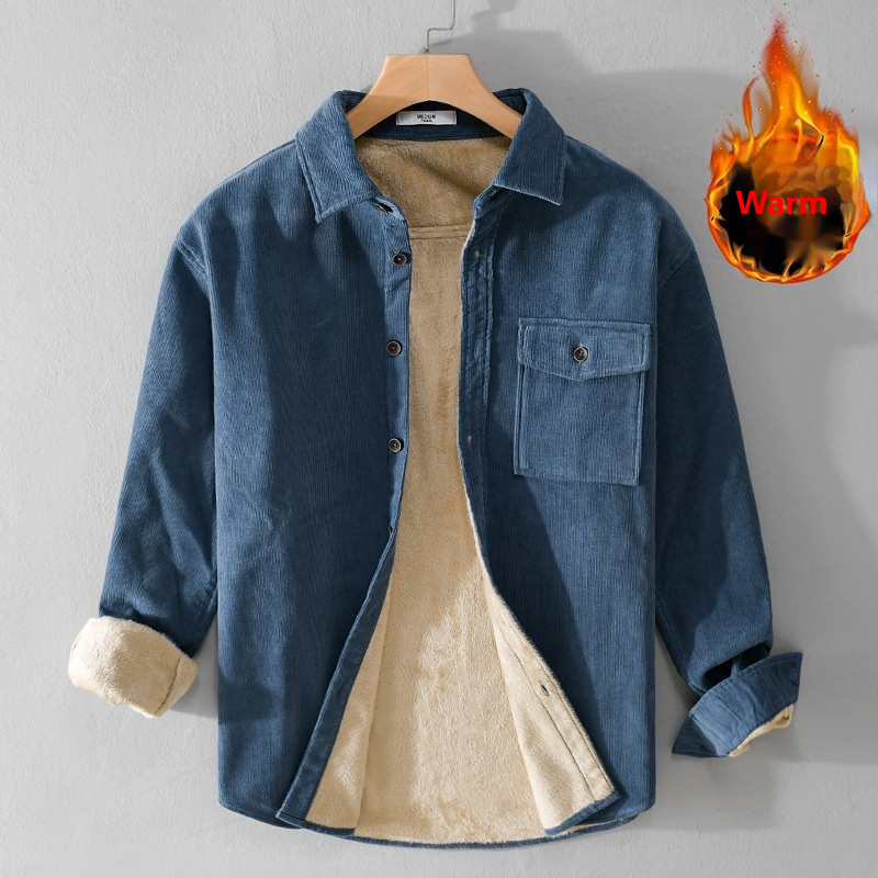 Men's Corduroy Shirt Jacket He - Flannel Shirt Lined avaliação e preço