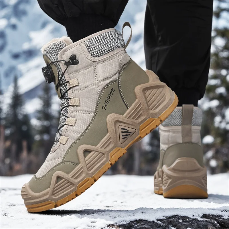 Warm Fur Outdoor Mens Combat T - Waterproof Winter Boot avaliação e preço