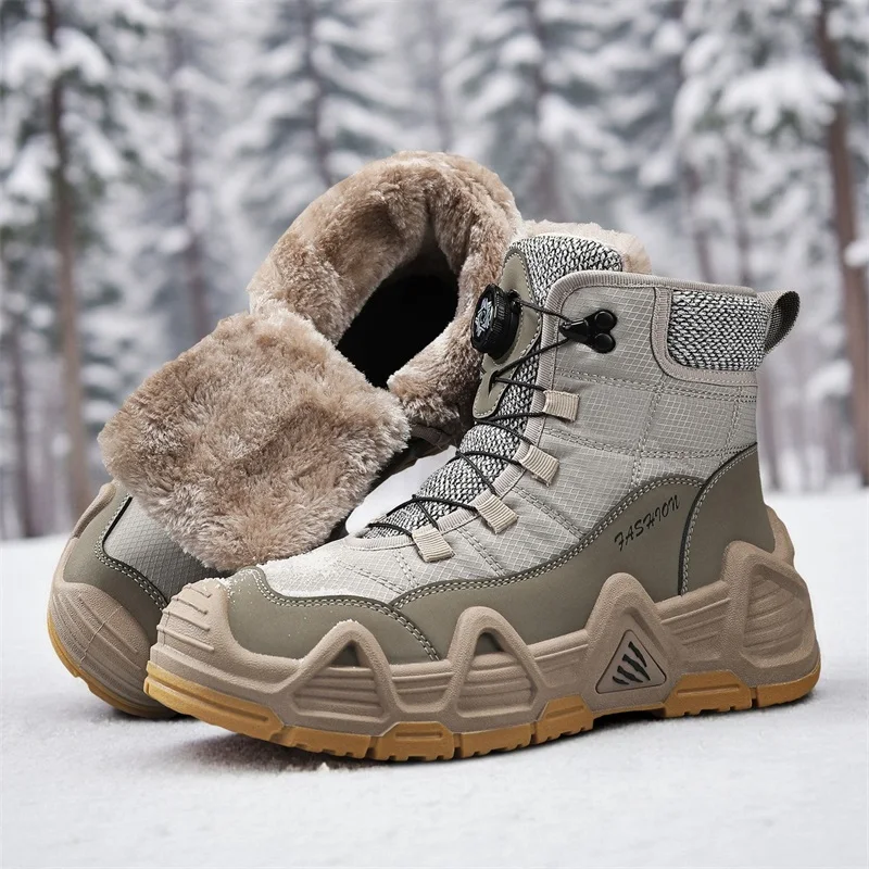 Warm Fur Outdoor Mens Combat T - Waterproof Winter Boot avaliação e preço