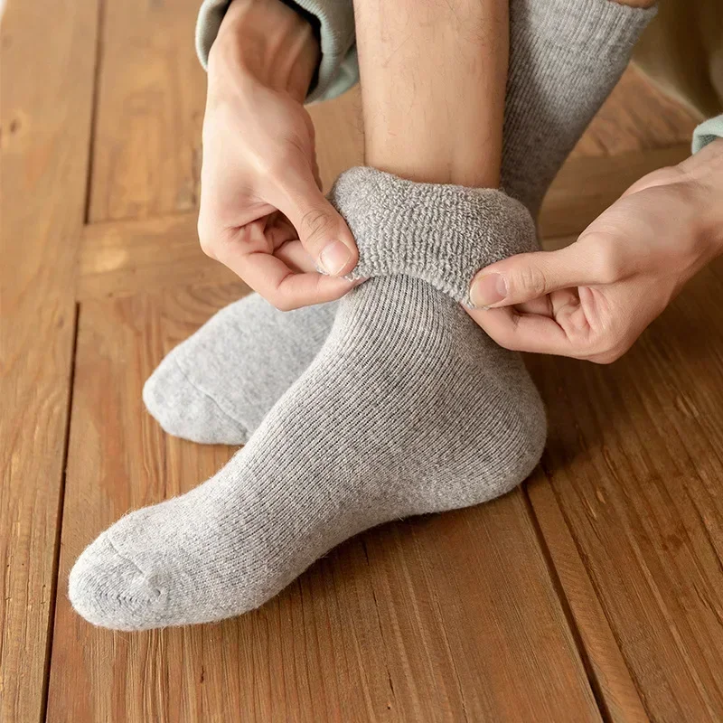 HOT  2026 3 Pairs Men Women Wo - Thermal Sock Wool avaliação e preço