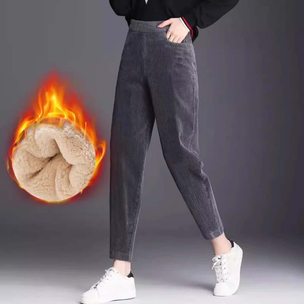 1pcs Women Autumn Winter Plush - Corduroy Pant Warm avaliação e preço