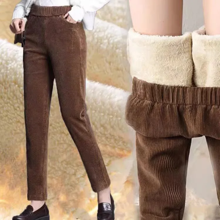 1pcs Women Autumn Winter Plush - Corduroy Pant Warm avaliação e preço