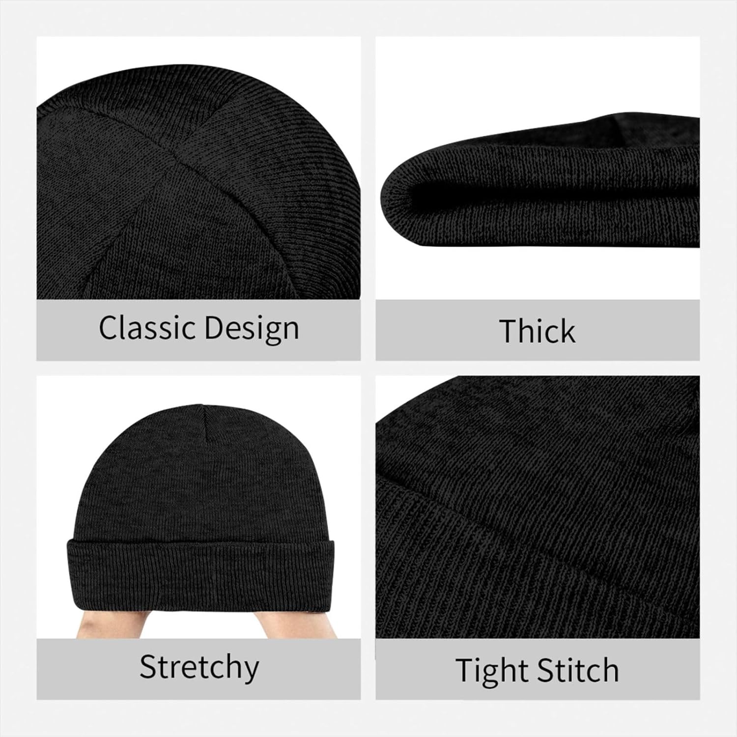 Beanie for Men, Stretchable Kn - Knit Beanie Hat Warm avaliação e preço