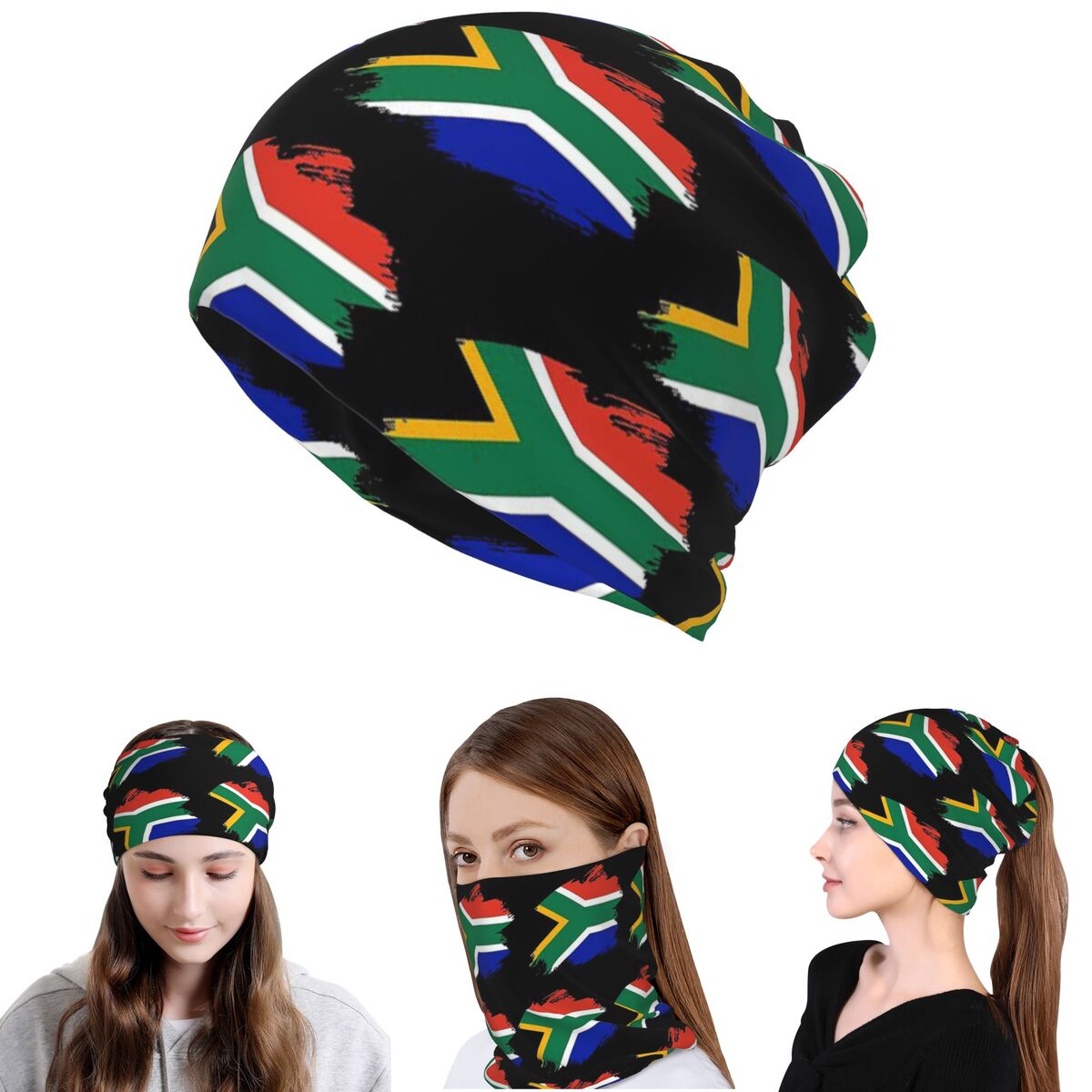 South African Springboks Flag  - Knit Beanie Hat Warm avaliação e preço