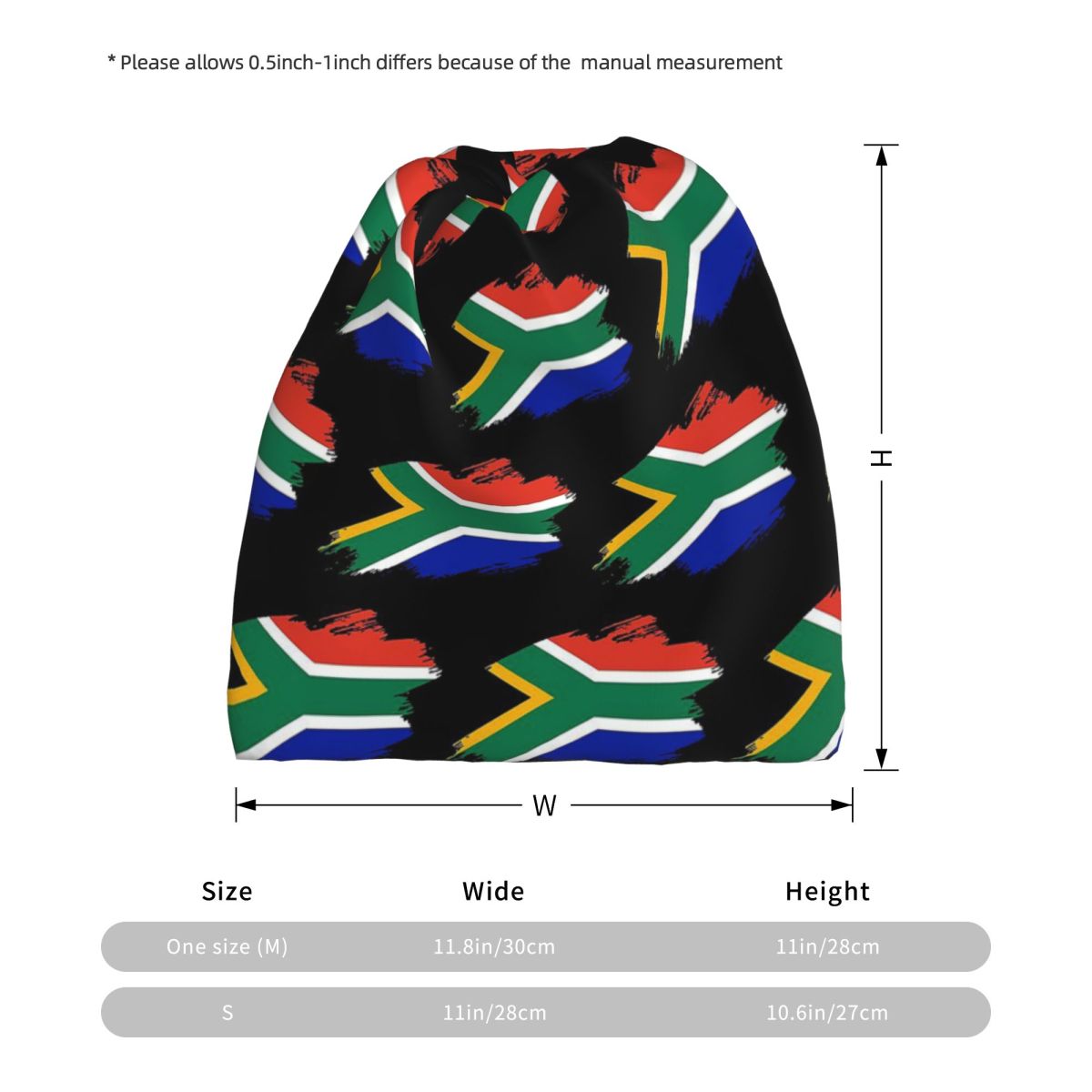 South African Springboks Flag  - Knit Beanie Hat Warm avaliação e preço
