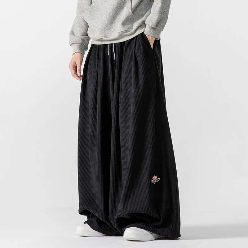 Men Corduroy Wide Leg Pants Me - Corduroy Pant Warm avaliação e preço