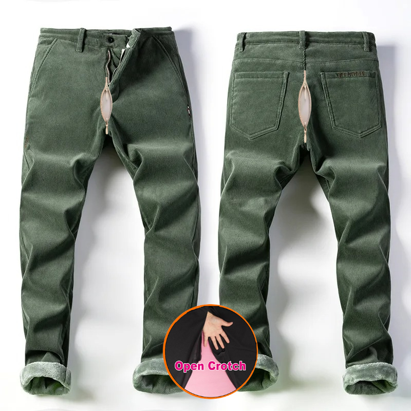 Open Crotch Men Fall Winter Fl - Corduroy Pant Warm avaliação e preço