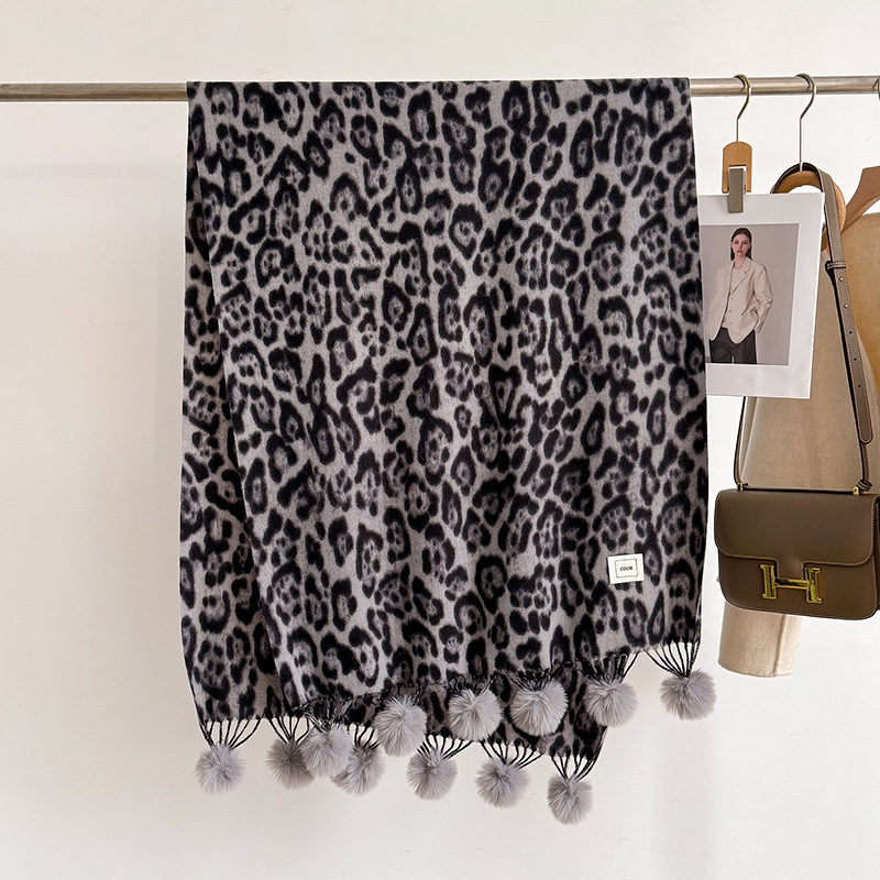 New Luxury Winter Leopard Two- - Shawl Wrap Winter avaliação e preço