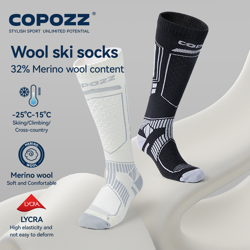 COPOZZ New Winter Ski Socks Me - Thermal Sock Wool avaliação e preço