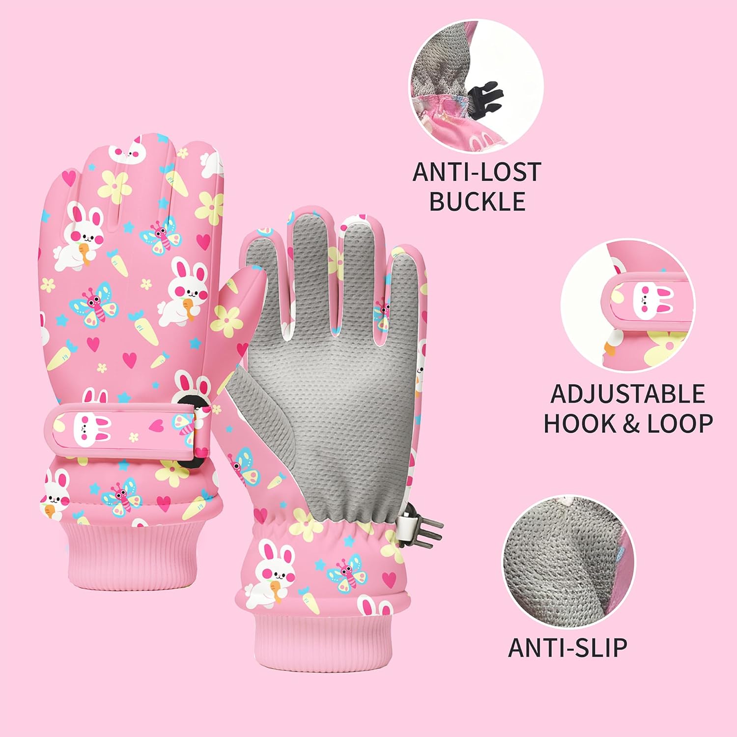 Kids Winter Snow Gloves, Water - Snow Glove Insulated avaliação e preço