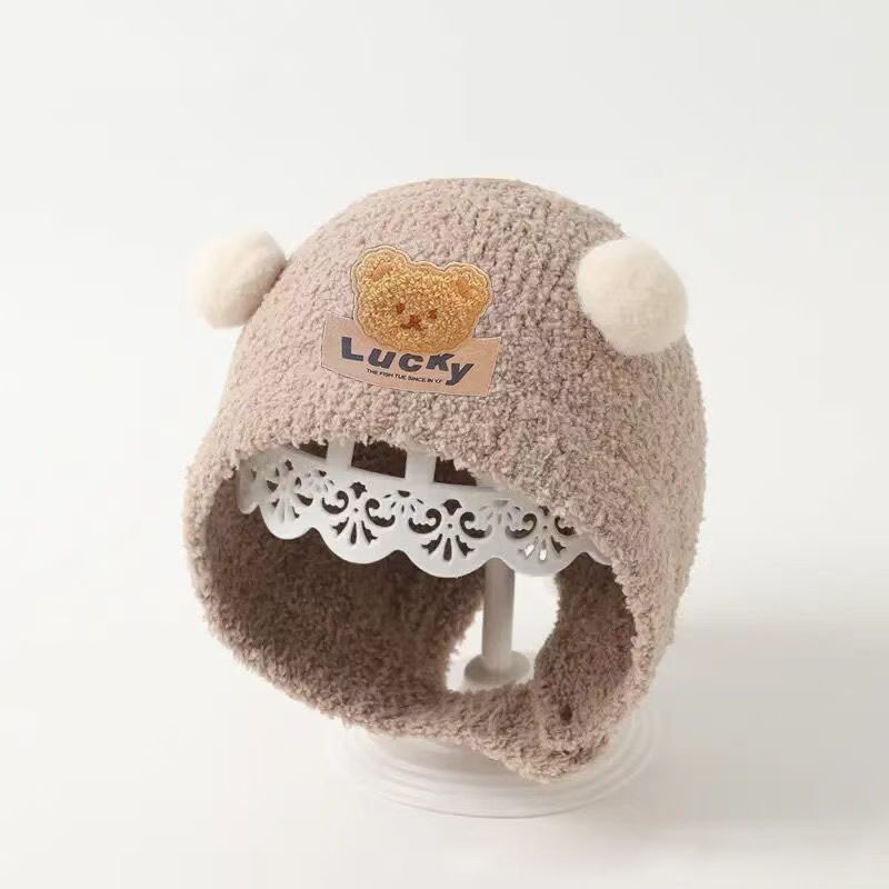 Cute Bear Baby Ear Protection  - Knit Beanie Hat Warm avaliação e preço
