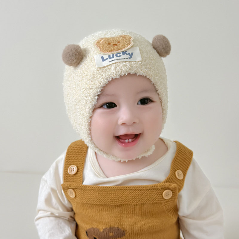 Cute Bear Baby Ear Protection  - Knit Beanie Hat Warm avaliação e preço