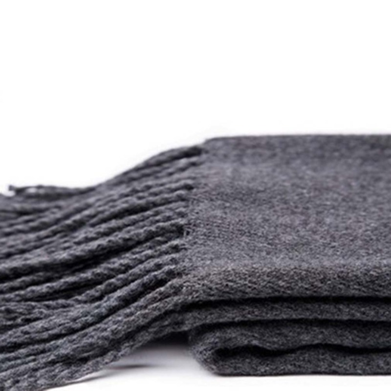 Autumn And Winter Solid Color  - Wool Scarf Men avaliação e preço