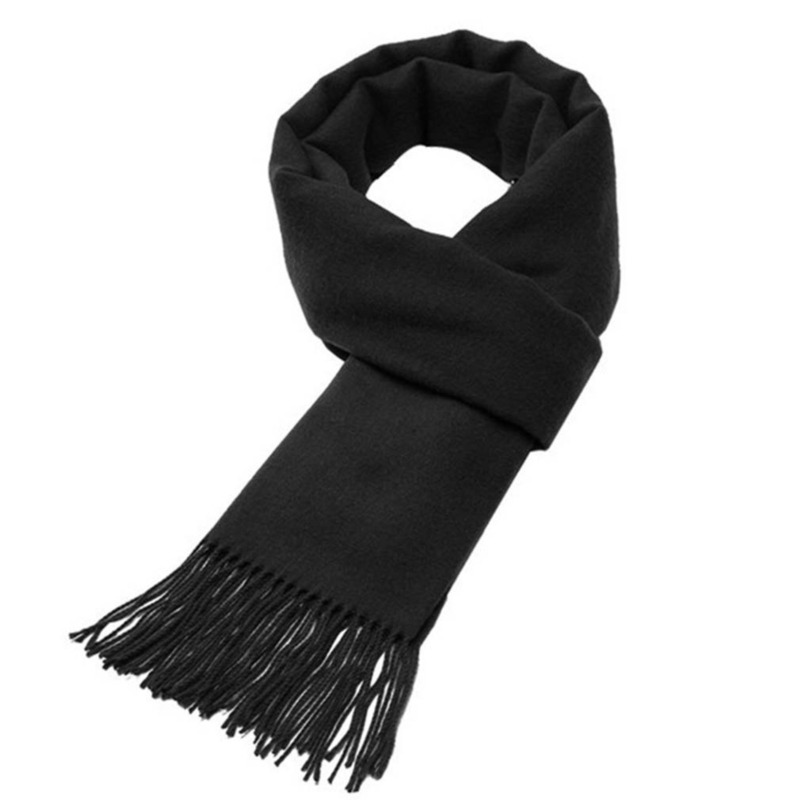 Autumn And Winter Solid Color  - Wool Scarf Men avaliação e preço