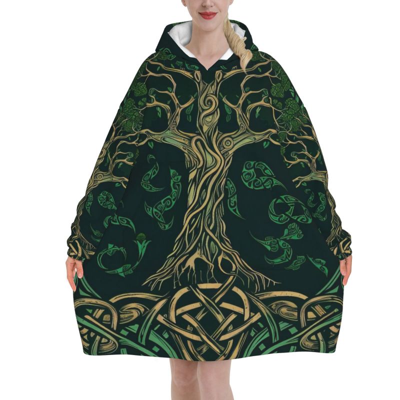 Tree of Life Celtic Pattern Bl - Sherpa Hoodie Fleece avaliação e preço