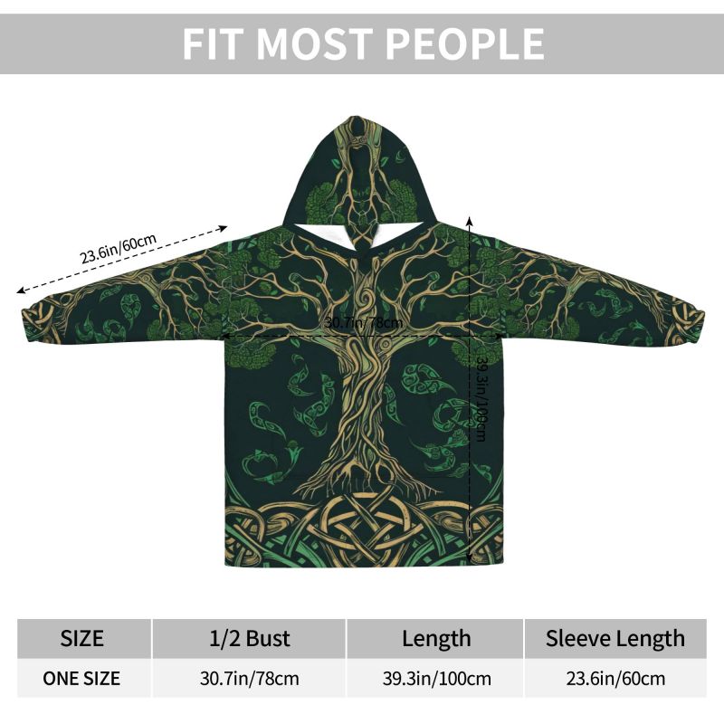 Tree of Life Celtic Pattern Bl - Sherpa Hoodie Fleece avaliação e preço