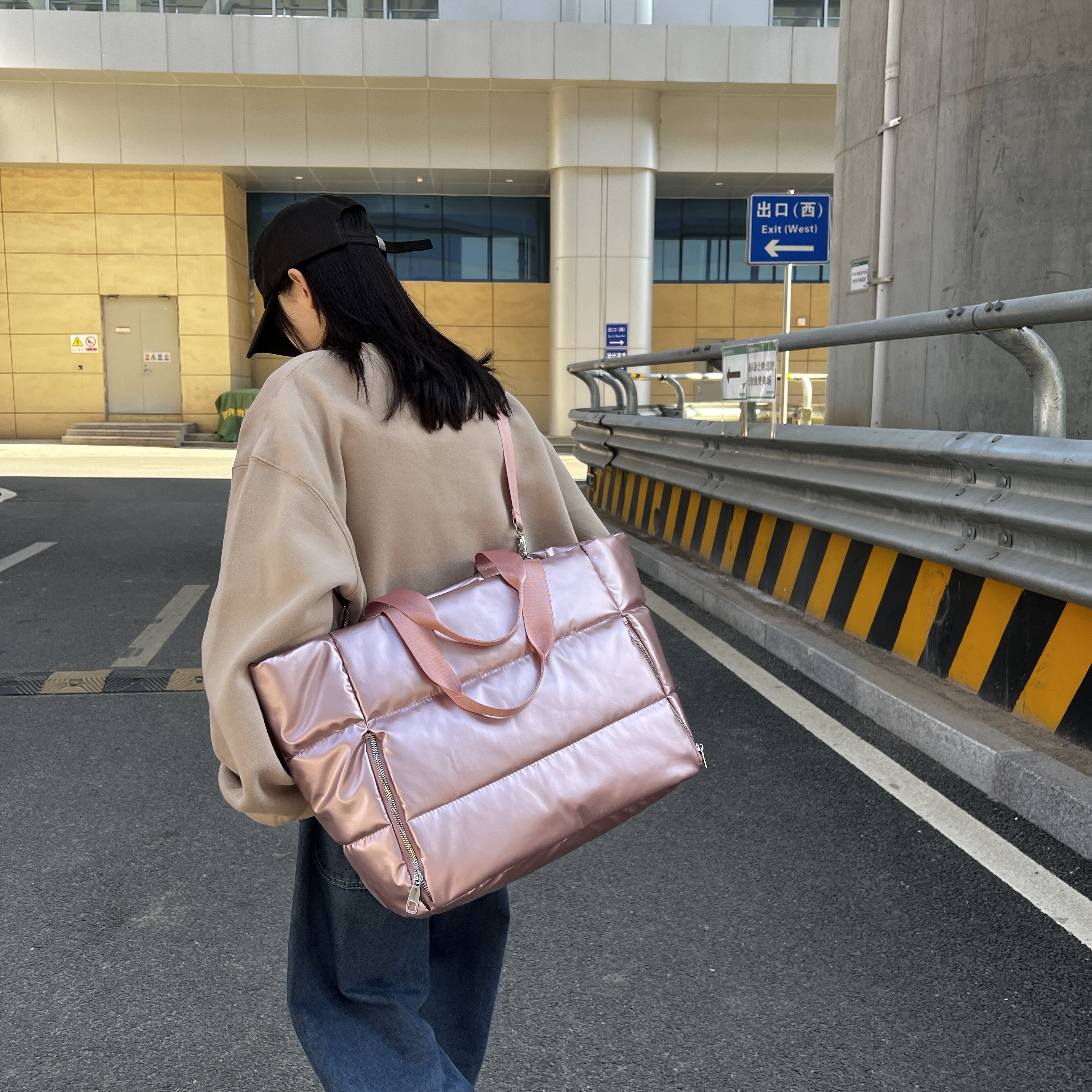 Women Y2k Silver Shoulder Bag  - Down Jacket Packable avaliação e preço