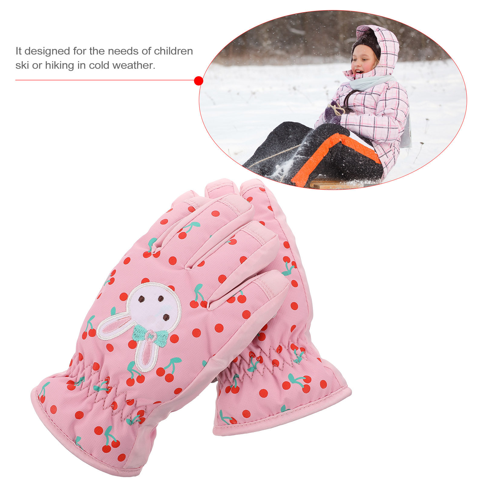 1Pair Children Ski Gloves Wate - Snow Glove Insulated avaliação e preço