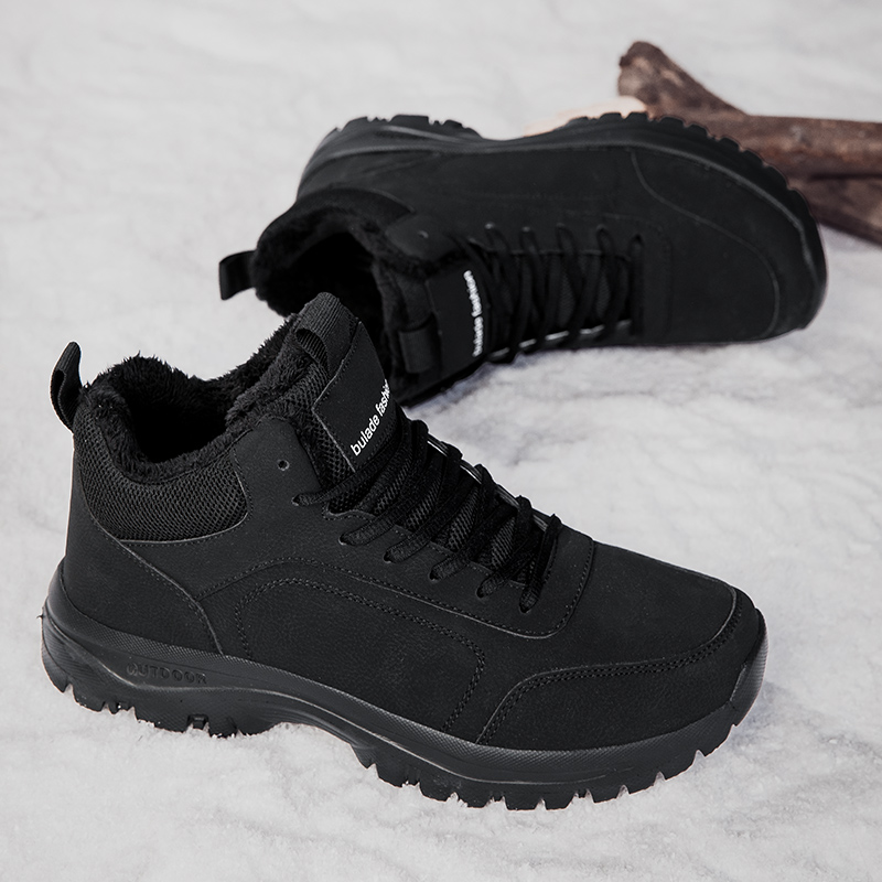 Winter Men's Boots Warm Plush  - Waterproof Winter Boot avaliação e preço
