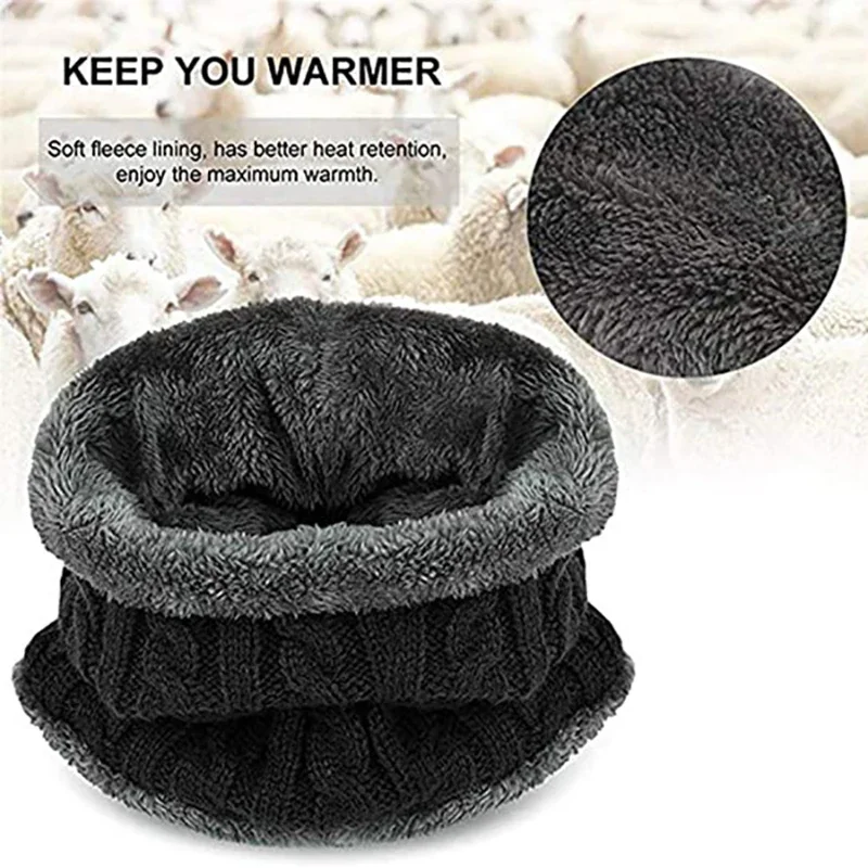 Winter Knit Hat & Scarf Set fo - Wool Scarf Men avaliação e preço
