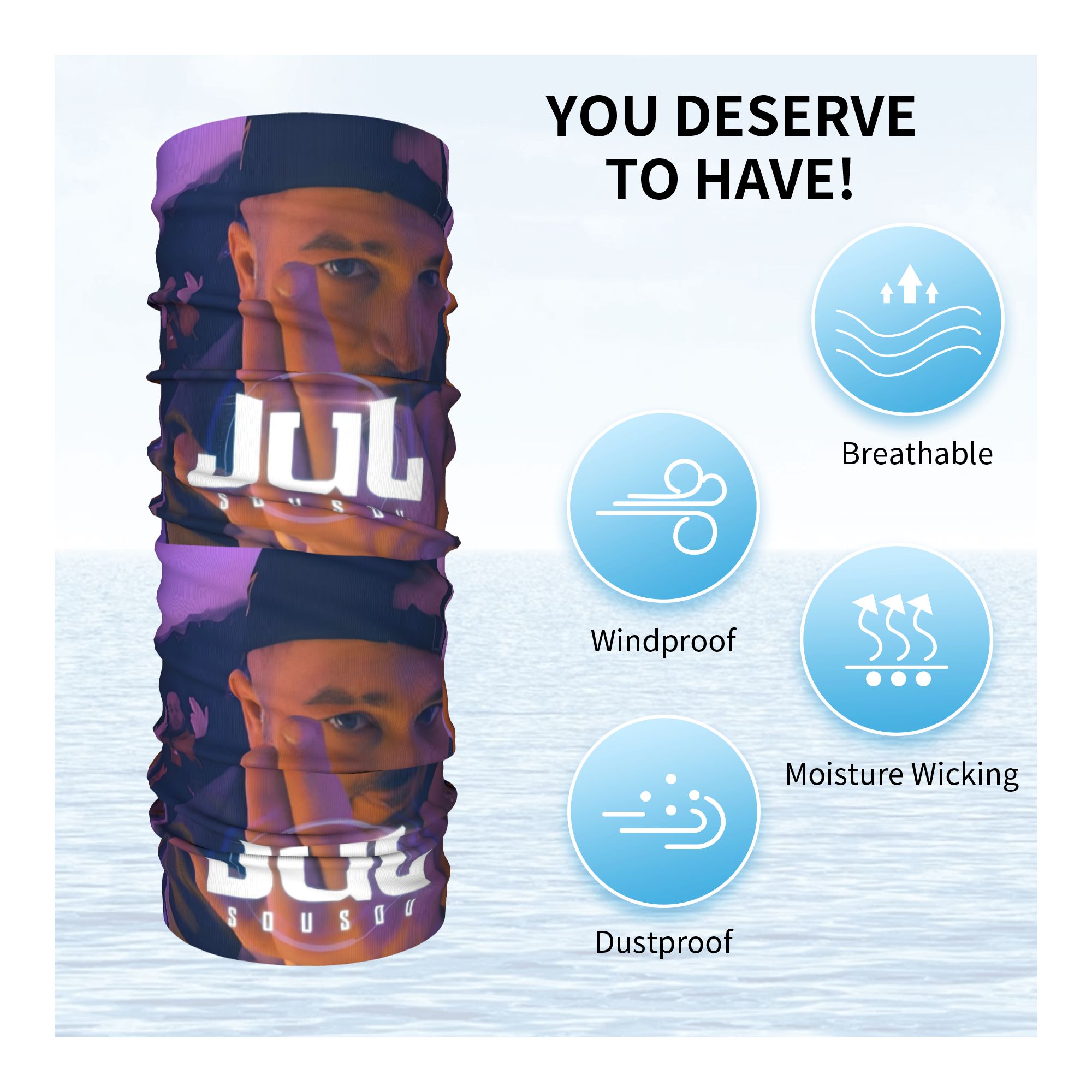 Custom JuL Rap Music Bandana W - Neck Gaiter Fleece avaliação e preço