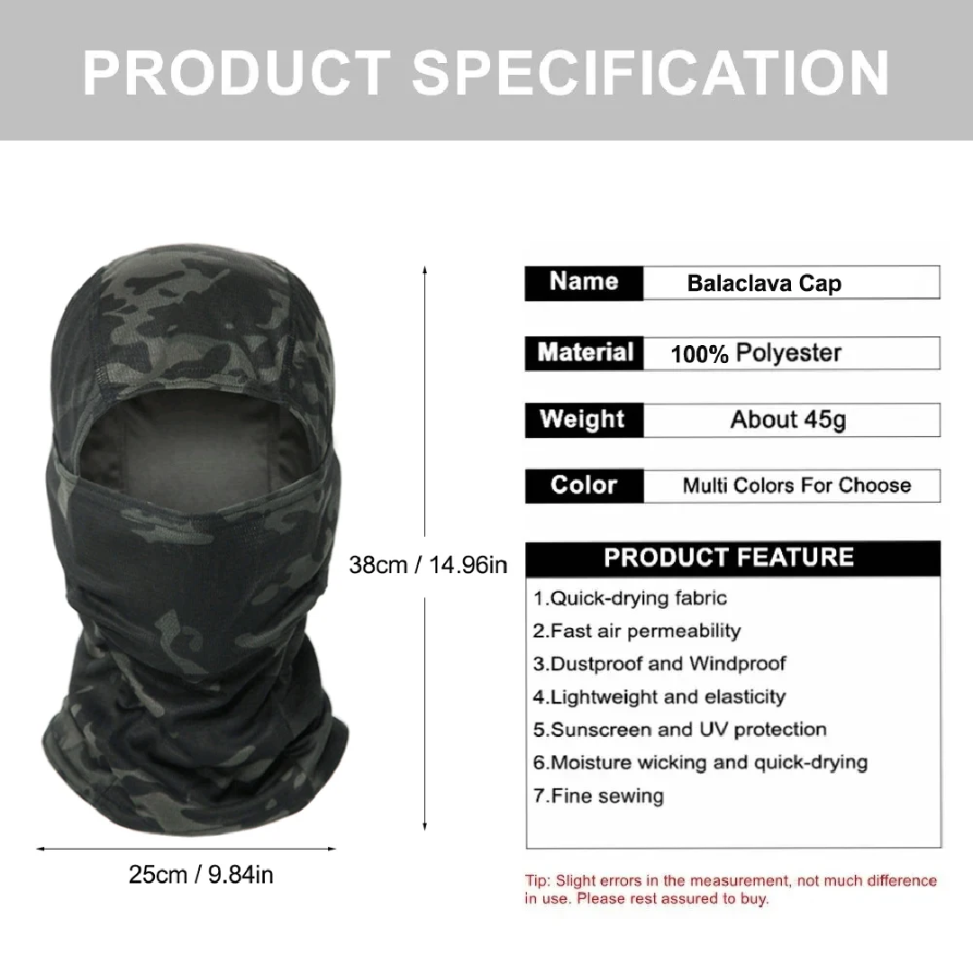 Camouflage Balaclava Hat Cycli - Balaclava Ski Mask avaliação e preço