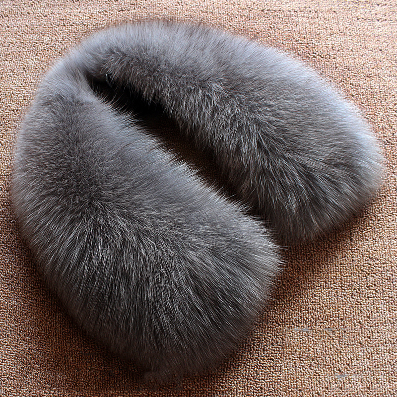 Real wool collar whole fur fox - Wool Scarf Men avaliação e preço