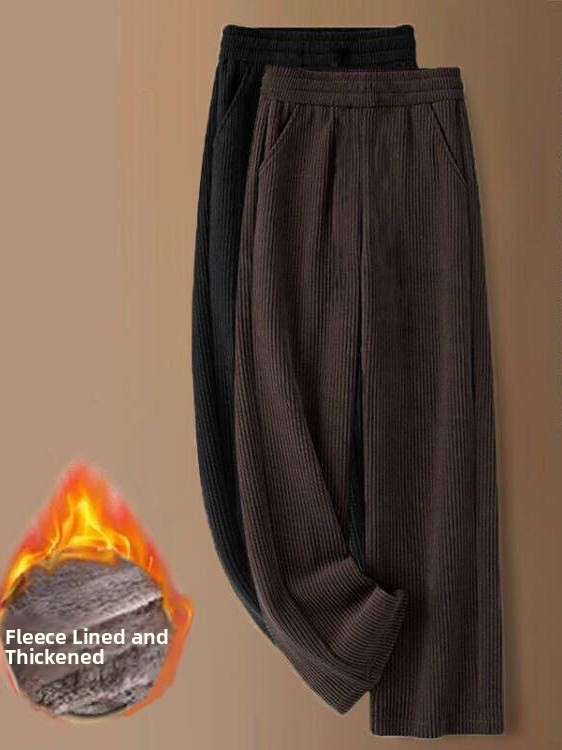 Thiened Fce Wide Leg Pants Hig - Corduroy Pant Warm avaliação e preço