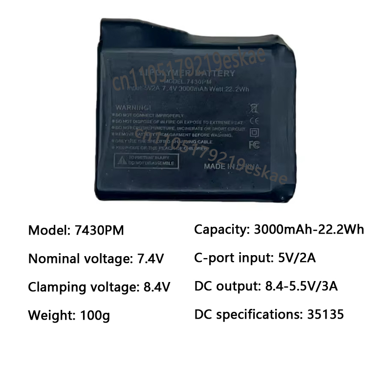 7.4V 3000mah Heated Gloves Bat - Heated Vest Battery avaliação e preço