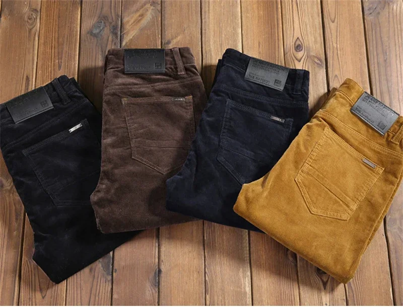 2023 Autumn Winter Men's Casua - Corduroy Pant Warm avaliação e preço