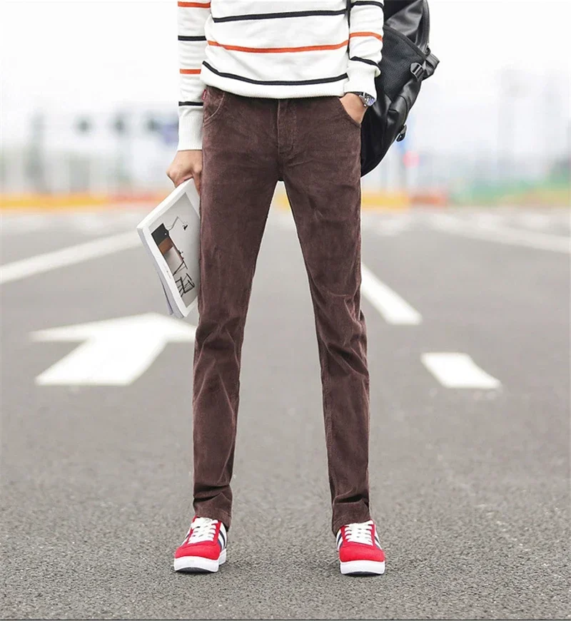 2023 Autumn Winter Men's Casua - Corduroy Pant Warm avaliação e preço
