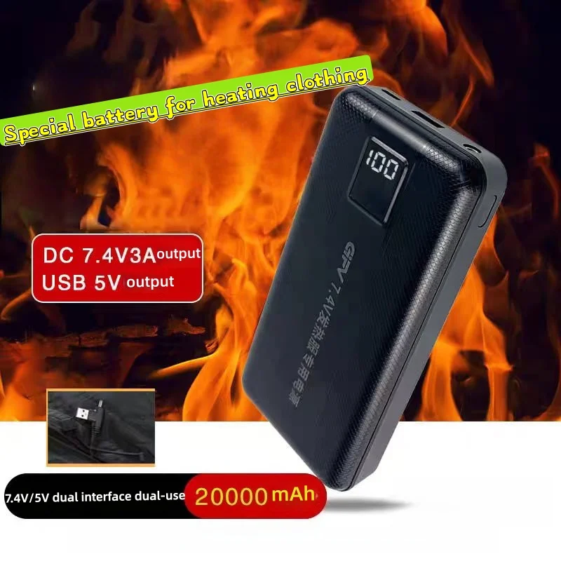 New Large Capacity 7.4V/3A/160 - Heated Vest Battery avaliação e preço