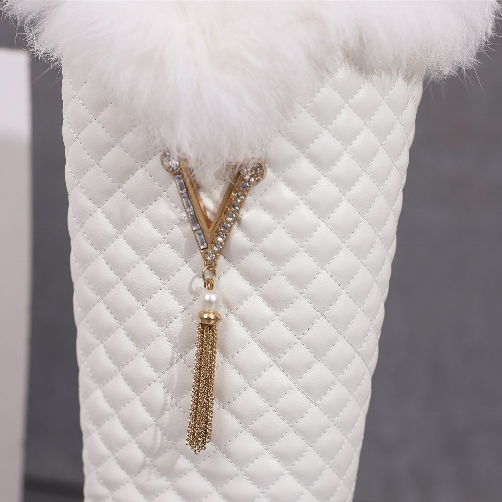 Winter Women Fur Knee High Boo - Waterproof Winter Boot avaliação e preço