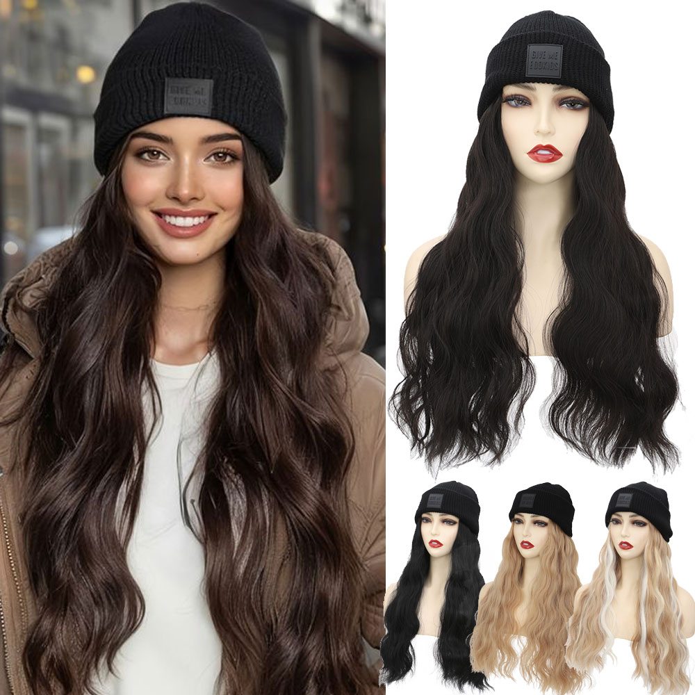 S-noilite Synthetic Hat Wig Be - Knit Beanie Hat Warm avaliação e preço