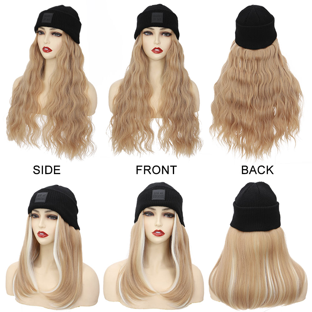 S-noilite Synthetic Hat Wig Be - Knit Beanie Hat Warm avaliação e preço