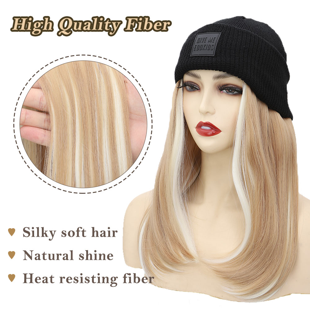 S-noilite Synthetic Hat Wig Be - Knit Beanie Hat Warm avaliação e preço