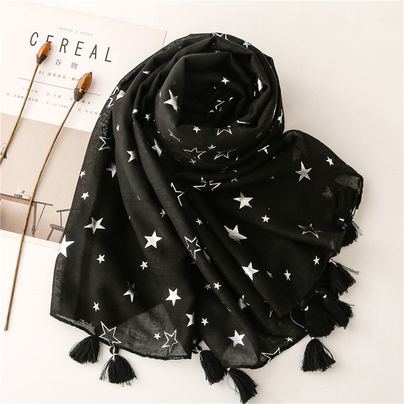 2026 Fashion Iron Silver Star  - Shawl Wrap Winter avaliação e preço