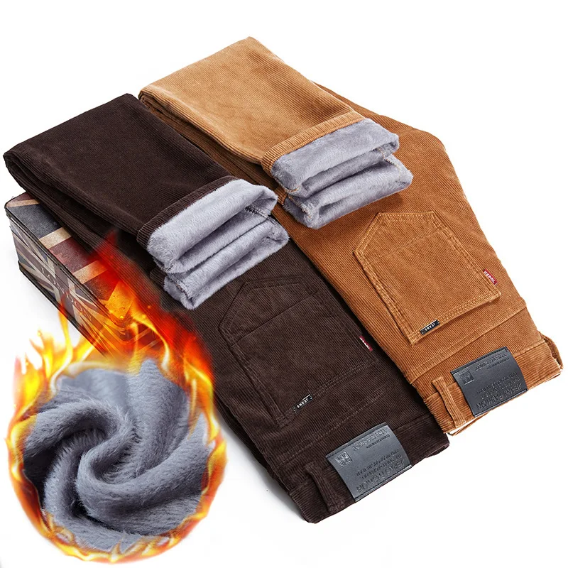 Thickened Fleece Lined Corduro - Corduroy Pant Warm avaliação e preço