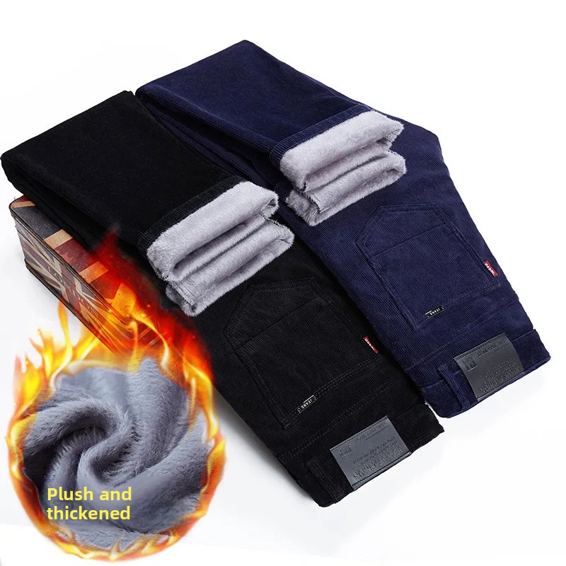 Thickened Fleece Lined Corduro - Corduroy Pant Warm avaliação e preço