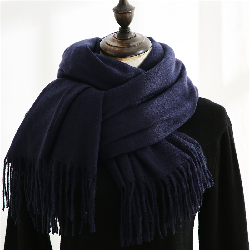 Fashion Scarf Man Winter Warm  - Wool Scarf Men avaliação e preço