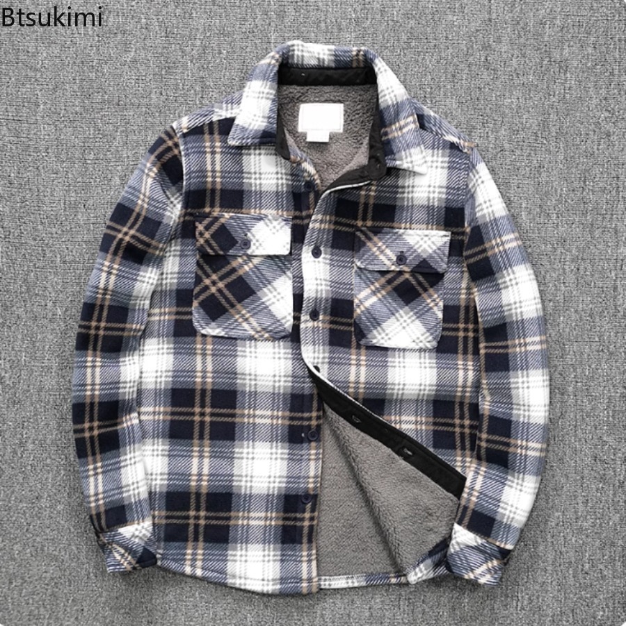 Mens Winter Fleece Linend Warm - Flannel Shirt Lined avaliação e preço