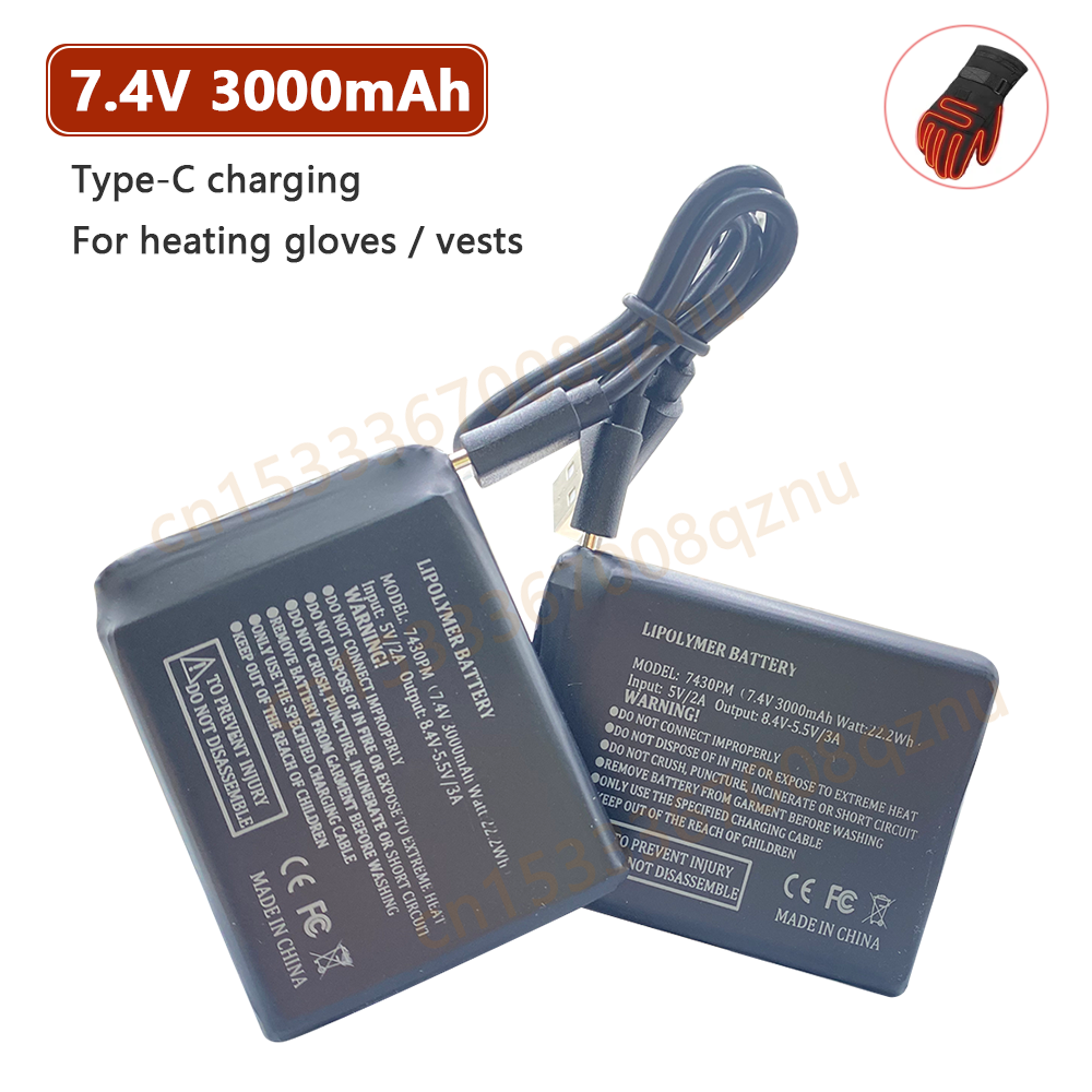 7.4V 3000mah Heated Gloves Bat - Heated Vest Battery avaliação e preço