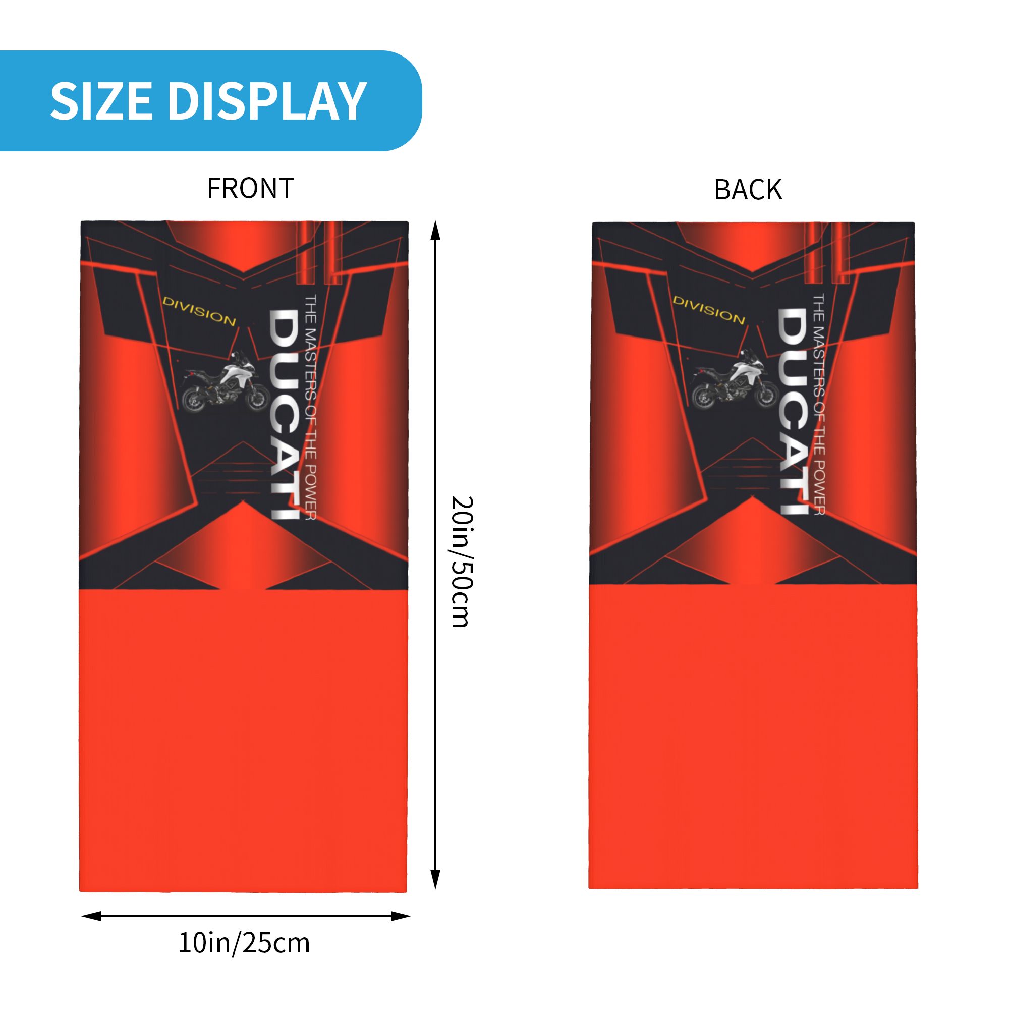 Custom Racing Sprot Ducatis  B - Neck Gaiter Fleece avaliação e preço