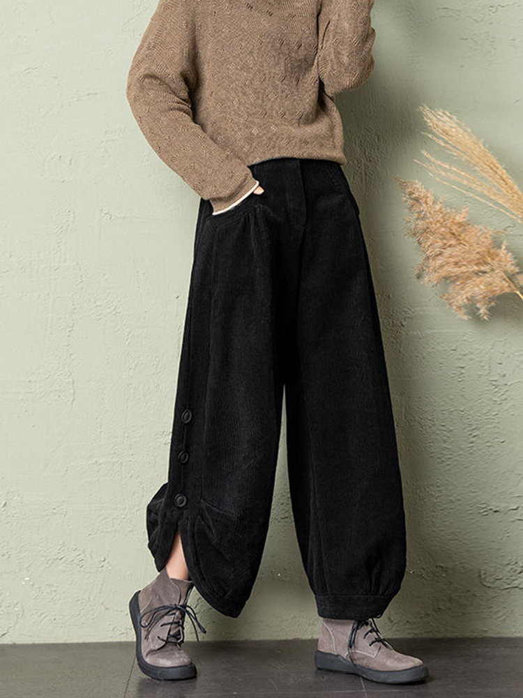 Korean Corduroy Women Pants Fa - Corduroy Pant Warm avaliação e preço