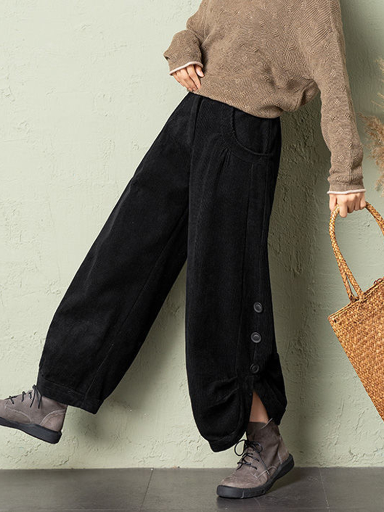 Korean Corduroy Women Pants Fa - Corduroy Pant Warm avaliação e preço